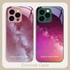 Brilliant Starry Sky For IPhone 16 Plus 15 14 13 12 Mini 11 Pro Max X XS XR 7 8 Plus 2022 Tempered Glass Phone Case