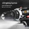 German Industrial Rechargeable Dual-Speed Impact Lithium Battery Hand Drill