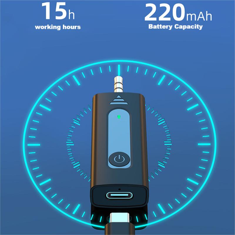 Vandlion Lavalier Lapel Wireless Microphone 3.5mm Compatible With Speaker Smartphone Car Audio And Camera