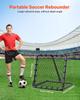 VEVOR Soccer Rebounder Rebound Net, Kick-Back 34"x34", Portable Football Training Gifts, Fully Adjustable Angles Goal Net