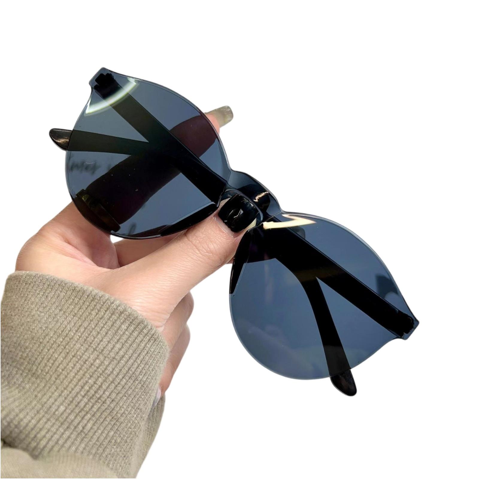 

Летние новые солнцезащитные очки в круглой оправе, модные пляжные солнцезащитные очки цвета желе для женщин One Size