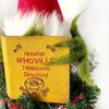 Christmas Tree Topper Classic Green Monster Hiding Behind Book Treetop Decoration for Christmas Tree Decorations Xmas Holiday Party Favor (Tree