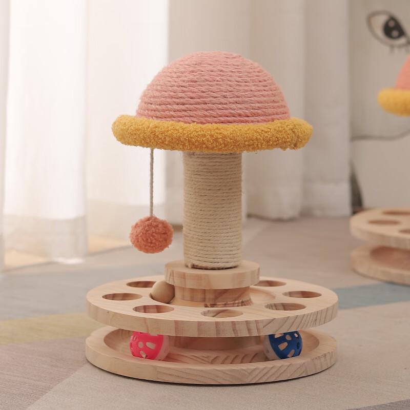 Cat Turntable Teaser Toy with Pillar