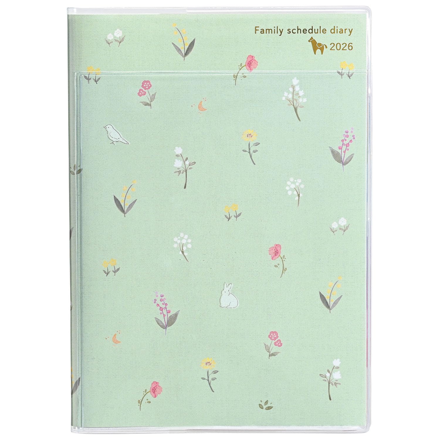 

Kutsuwa Family Planner 2026, B6, Weekly, Sunday Start, Flower Green, 135SHA, December 2025 Start