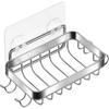 Self Adhesive Wall Shelves Rustproof Wall-Hung Metal Soap Tray Shower Storage Basket  Soap
