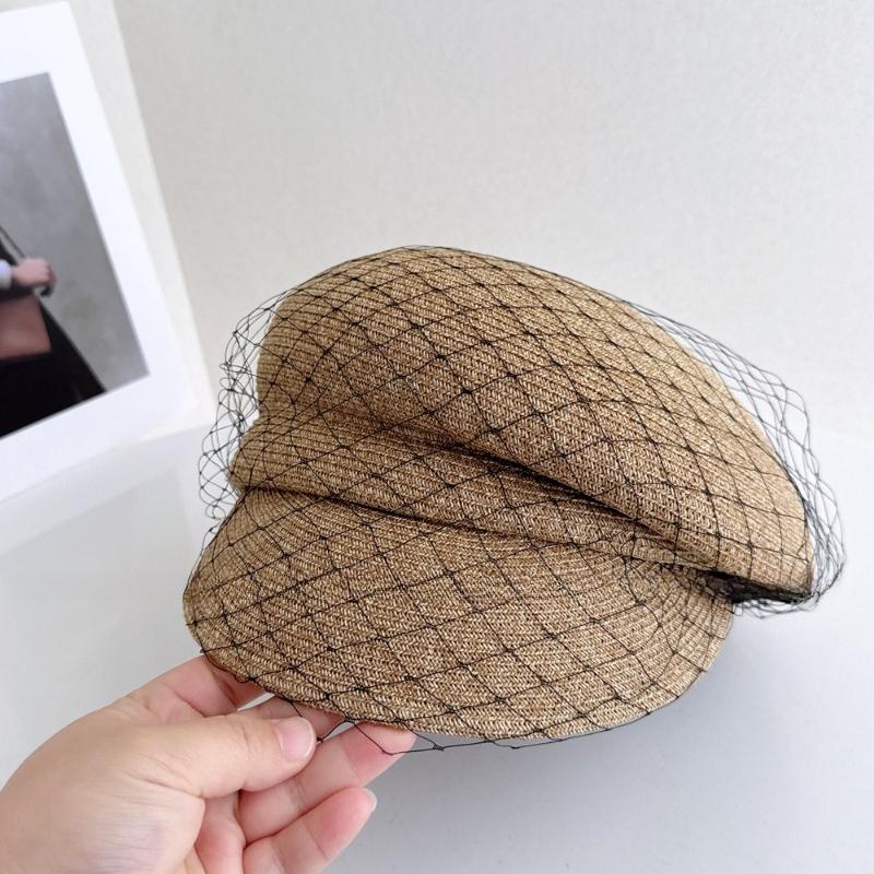 New Japanese Hats For Women Solid Plain Octagonal Newsboy Cap Ladies Summer Casual Straw Hat Beret Painter Cap Military Bonnets