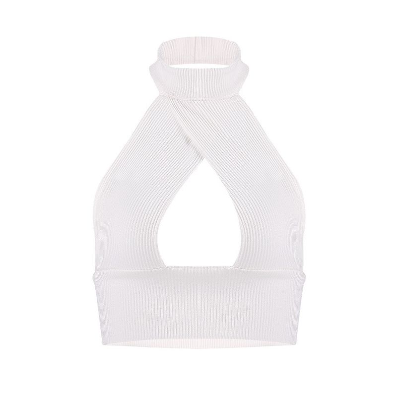 European and American Spring and Autumn Stitching Sexy Navel T-shirt Sling