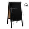 Classic L wooden sign (61x118 cm) - black