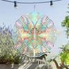10 Inch Hanging Wind Chime with Rotating Hook Lobster Floral Design Durable Metal Garden Cent