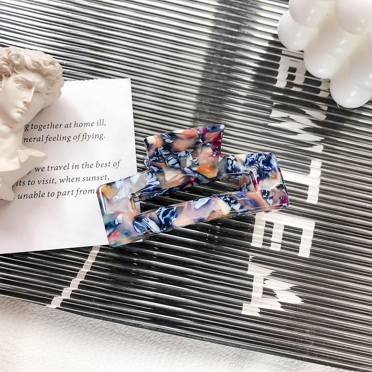 Средняя элегантная заколка для волос из ацетата - модная заколка в виде акулы для затылка