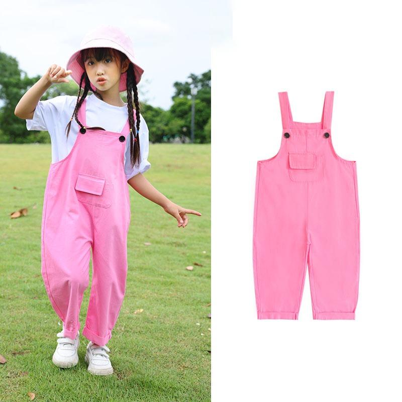 Tute Hip Hop per Bambini Salopette da Ragazza Tuta Romper per Bambini Streetwear per Ragazzi Pantaloni Colorati Scuola