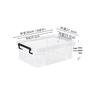 Shixun Thickened Transparent Flat Under-bed Storage Box