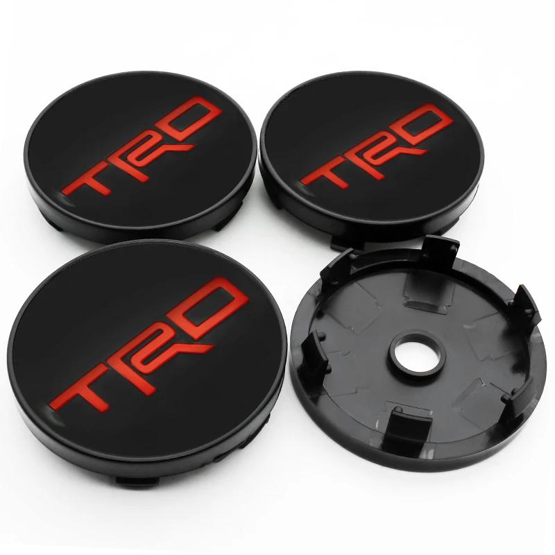 4 Pièces 56mm+60mm 57mm 62mm Cache-moyeu de Roue de Voiture Pour Toyota TRD Rav4 Yaris prius avensis Corolla Camry Autocollant Couvercle Accessoires