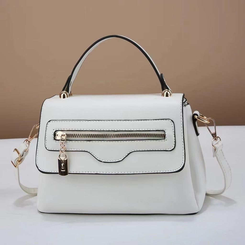 Trendy Modern Patchwork Zipper Handbag Spacious Pu Sling Bag For Women In Various Colors