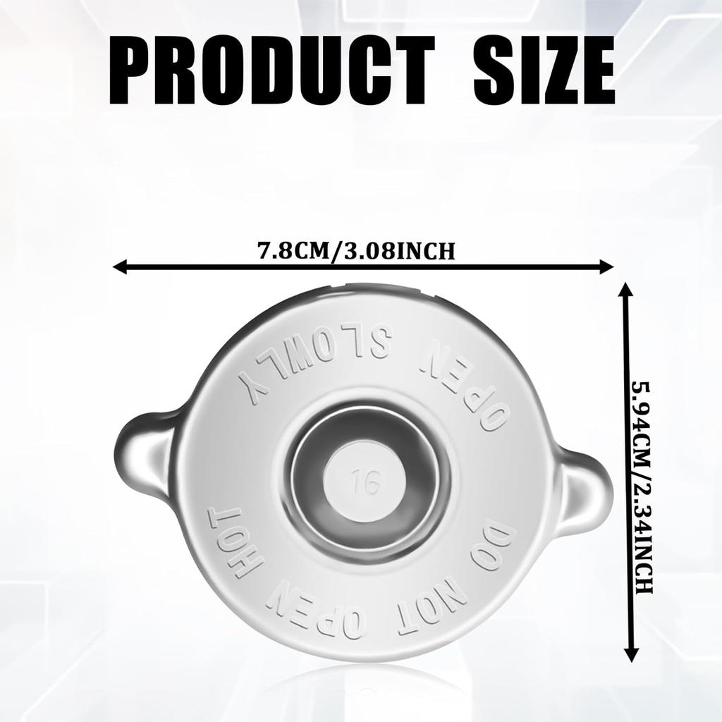 1PC Radiator Cap, 16PSI Car Accessories Waterproof And Leak-Proof Cooling Water Cover Replacement, Dual Lug Design Engine Radiator Seal Cap Universal