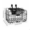 Front Bike Basket Reinforced Hook Design Black Normal