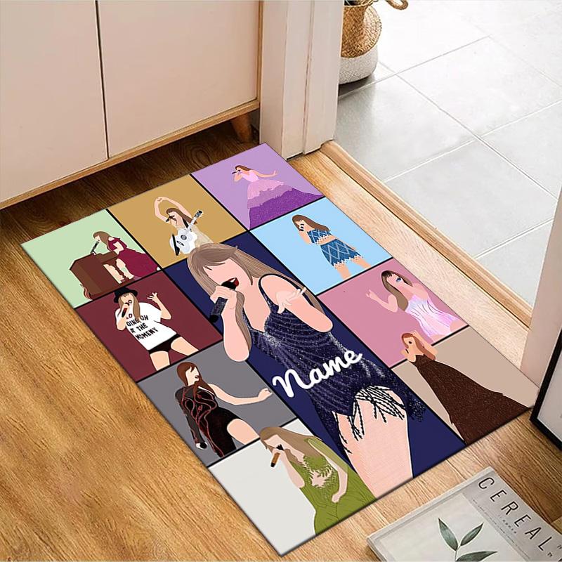 Custom Name Top singer Taylor Rug Game Carpet, Floor Mat for Bedroom Living Room Entryway Rug, Home Decor Idea Gift for Christmas birthday