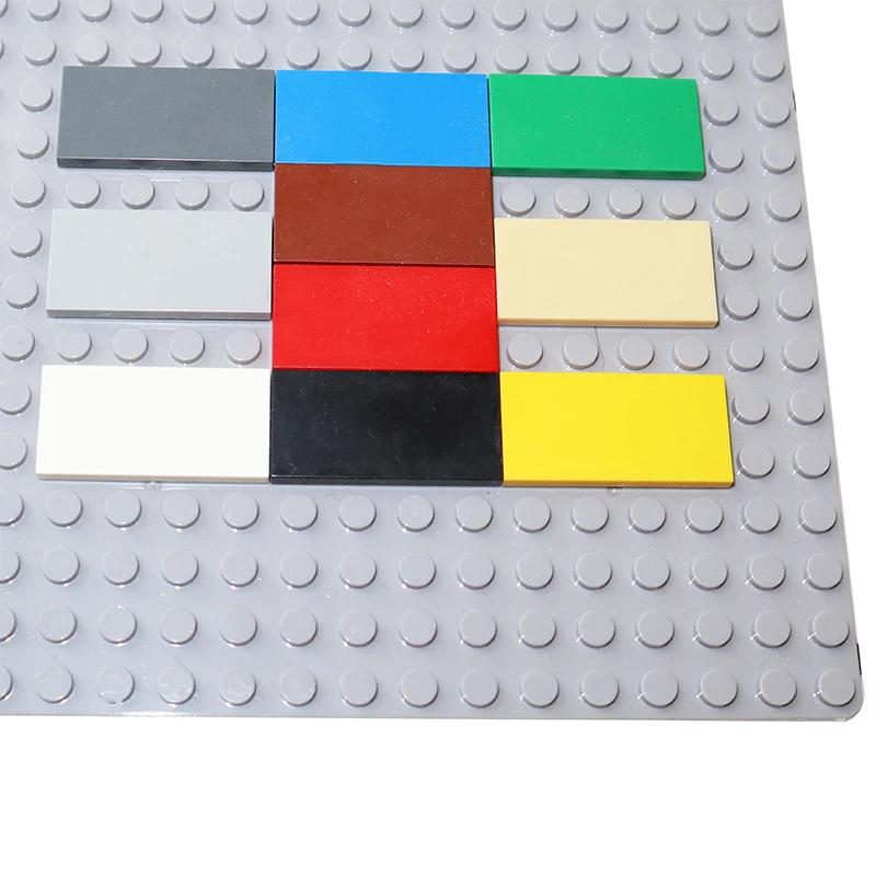 100PCS MOC Assemble Particles 87079 Size 2x4 Bricks Flat Tile Smooth 2*4 Building Blocks DIY Educational Creative Toy for Kids
