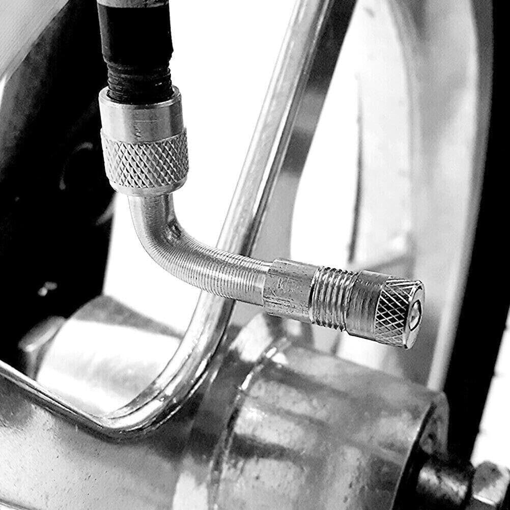 6 PCS 45 Degree 90 Degree 135 Degree Metal Valve Stem Extenders, Universal Valve Stem Extensions Compatible For Dual Wheels Passenger Cars, Stroller,