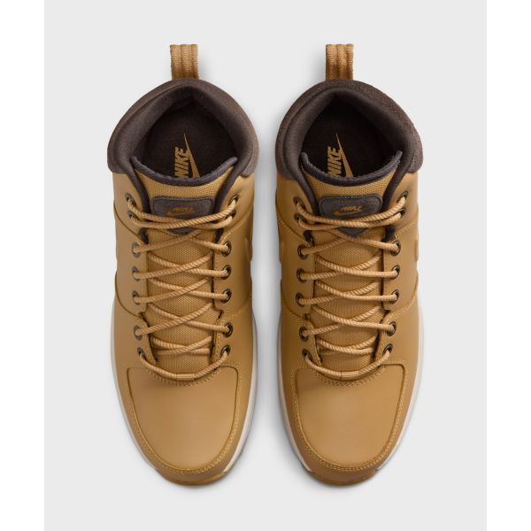 Nike Manoa Couro Palheiro Tênis Masculinos Castanho Veludo-Marrom Bétula HF7095-700