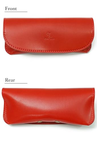 [Prof Line] Shinshu Tochigi Leather Eyeglass Case, Made In Japan, Soft, Large, Eyeglass Case, Sunglasses Case, for Men and Women, Genuine Leather, Tan
