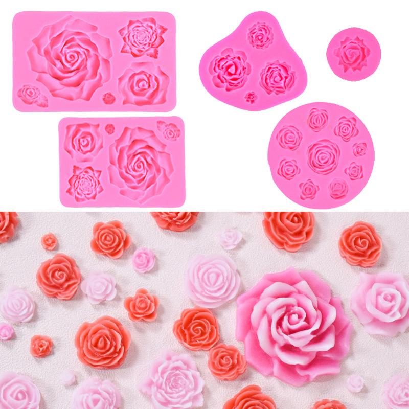 Chou Kai Rose Silicone Mold for DIY Flower Cakes, Fondant, and Chocolate Baking