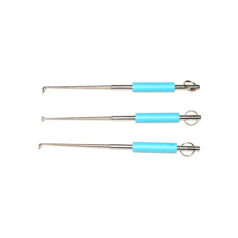 2pcs Stainless Steel Easy Fish Hook Remover Safety Fishing Hook Extractor Detacher Rapid Decoupling Device Fishing Tools Equipment