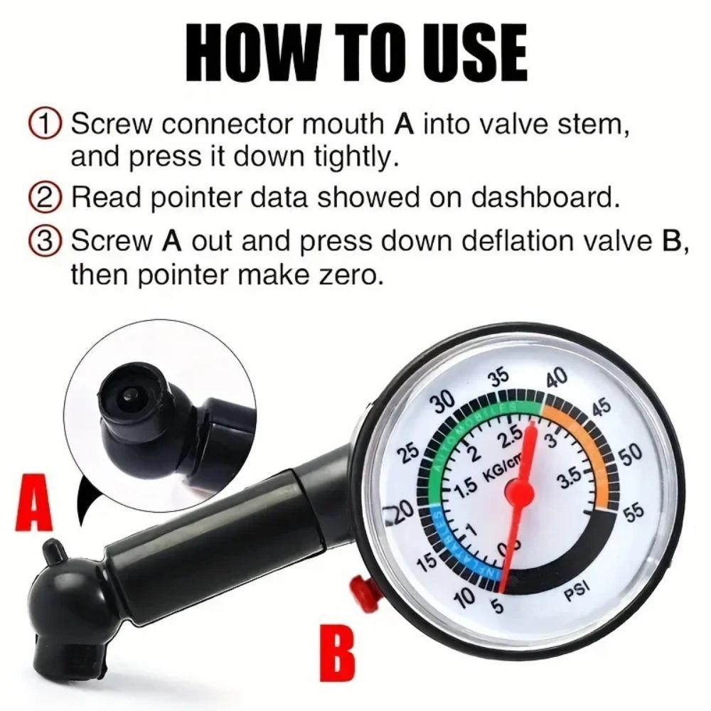 1Pcs High-precision Portable Car Tire Pressure Gauge Mini Tire Pressure Tester Car Tire Pressure Gauge Car Inspection Tools