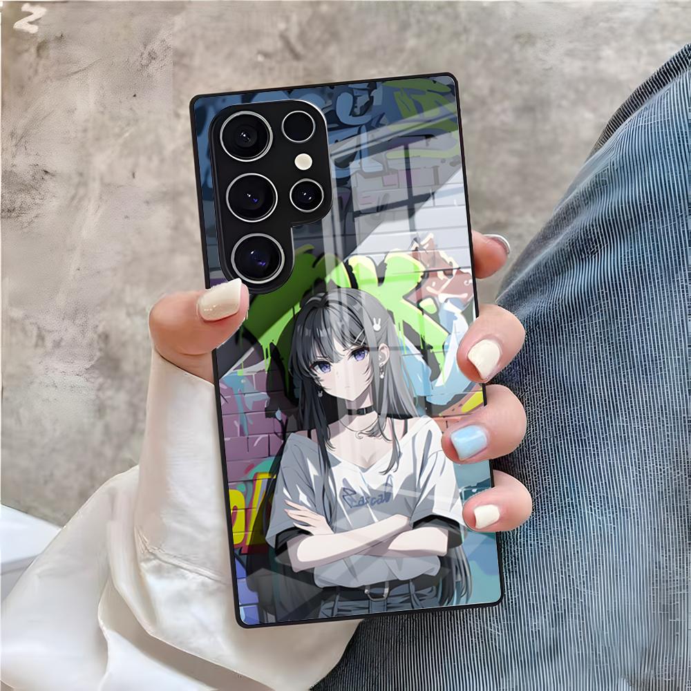 Mai Sakurajima Phone Case For Samsung A25 A13 A33 5G A54 A36 A35 A56 A52 A14 Shockproof Glass Cover
