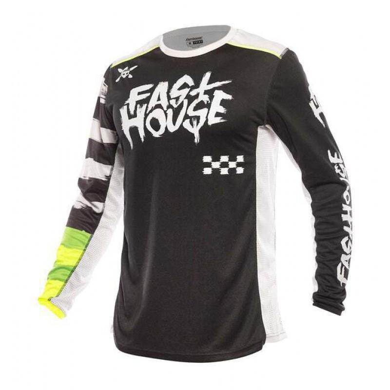 FASTHOUSE Herren Mountainbike Cycling Trikot Langarm Atmungsaktiv Schnelltrocknend Performance Top Downhill Trail Riding