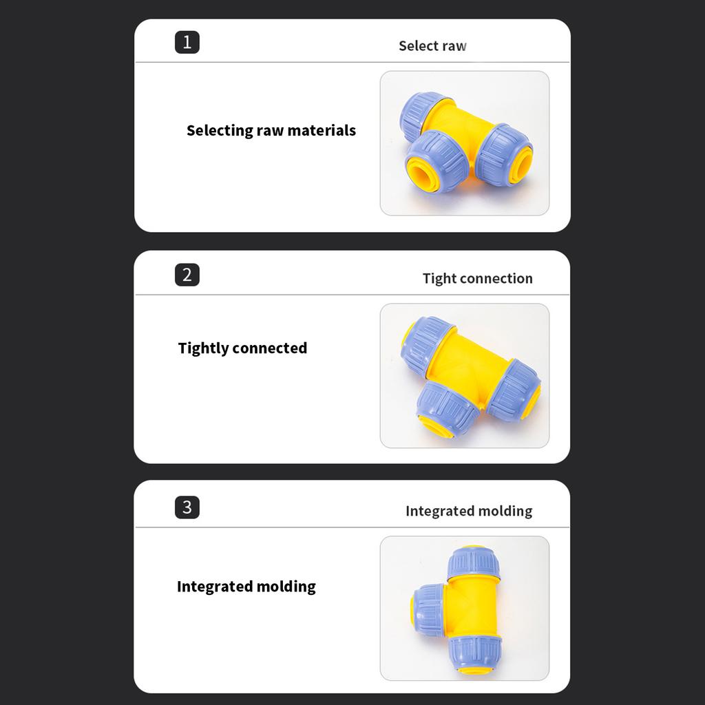 25mm Pipe Fitting Plumbing Connector Water Supply Fittings PP Texture for Indoor and Outdoor Water Supply Systems