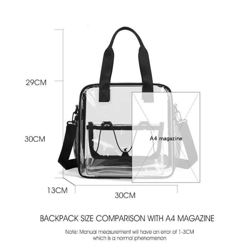 PVC Transparent Swimming Bag Beach Shoulder Crossbody Bag Large Summer Clear Waterproof Fitness Pool Yoga Handbag Sports Tote