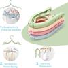 4 Colors Travel Hangers Set 4/8Pcs Folding Clothes Hangers Portable Plastic Clothes Hanger Set Multi-functional Hanging Rack