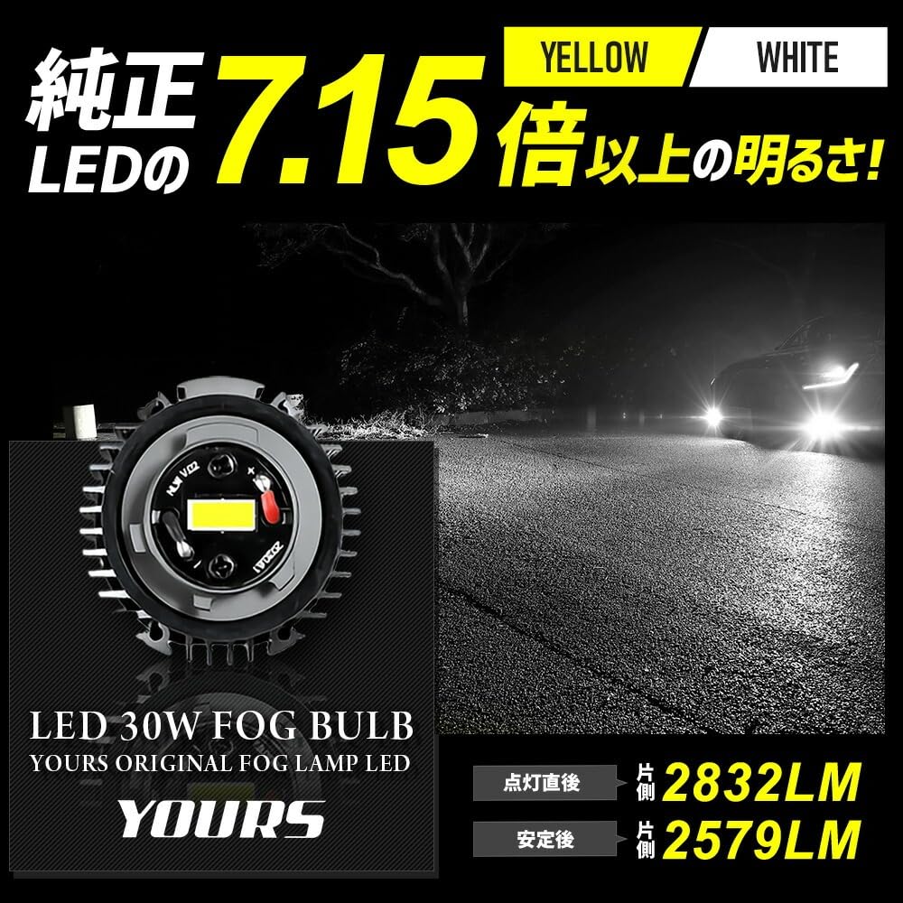 YOURS New Swift ZCE Compatible Genuine Fog Lamp Replacement LED Bulb [White] SWIFT Fog