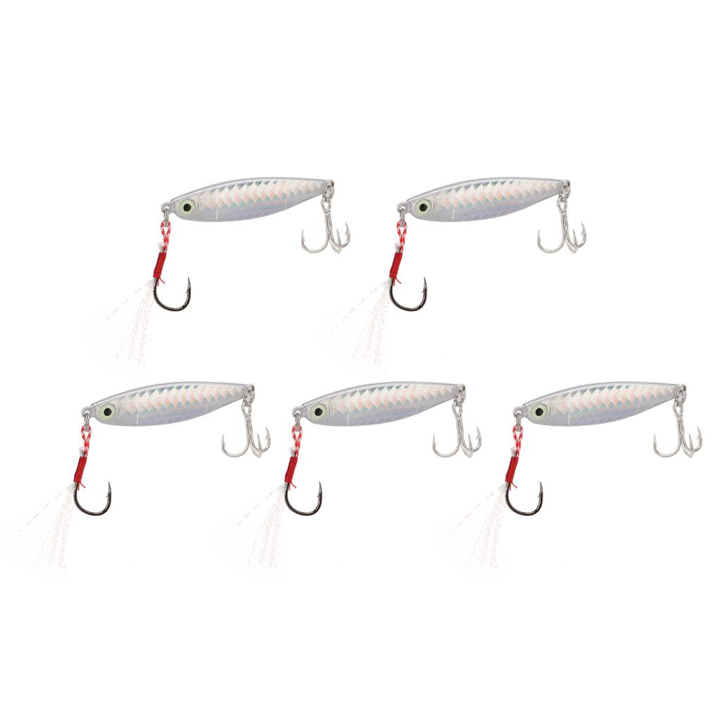 5Pcs 20g Vib Fishing Bait Metal Vib Hard Fishing Lure Artificial Hard Lures Fake Bait Silver