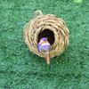 Outdoor Bird Nest Natural Grass Hand Woven Large Space Spherical Straw Bed Habitat Cave Comfortable Hummingbird Nest Courtyard