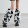 Fellimitat Fußabdeckung Plüschsocken Abdeckung Mittelschaft Damen Lang Kurz Beinschutz Warme Farbe Stiefelabdeckung Stapelsocken