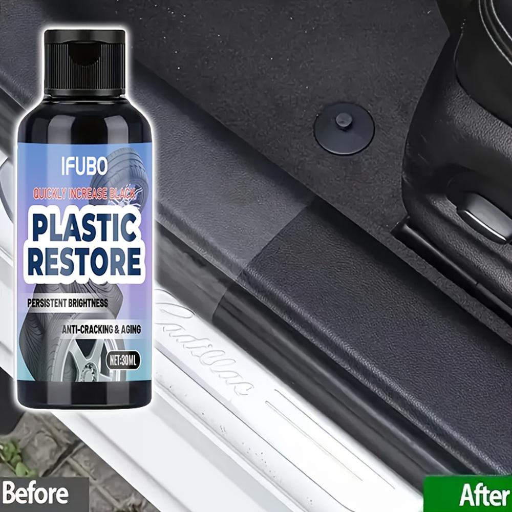 Plastic Restorer Car Interior Decorative Maintenance Polish, Tire Long-Lasting Film Wax, Black Car Yellowing Removal Nanocrystal