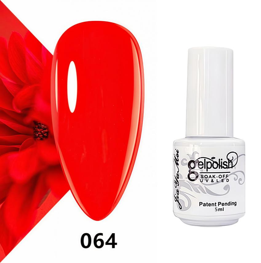 GELPOLISH Nail Art Set: Base, Top Coat, Transparent & White Gel Polishes