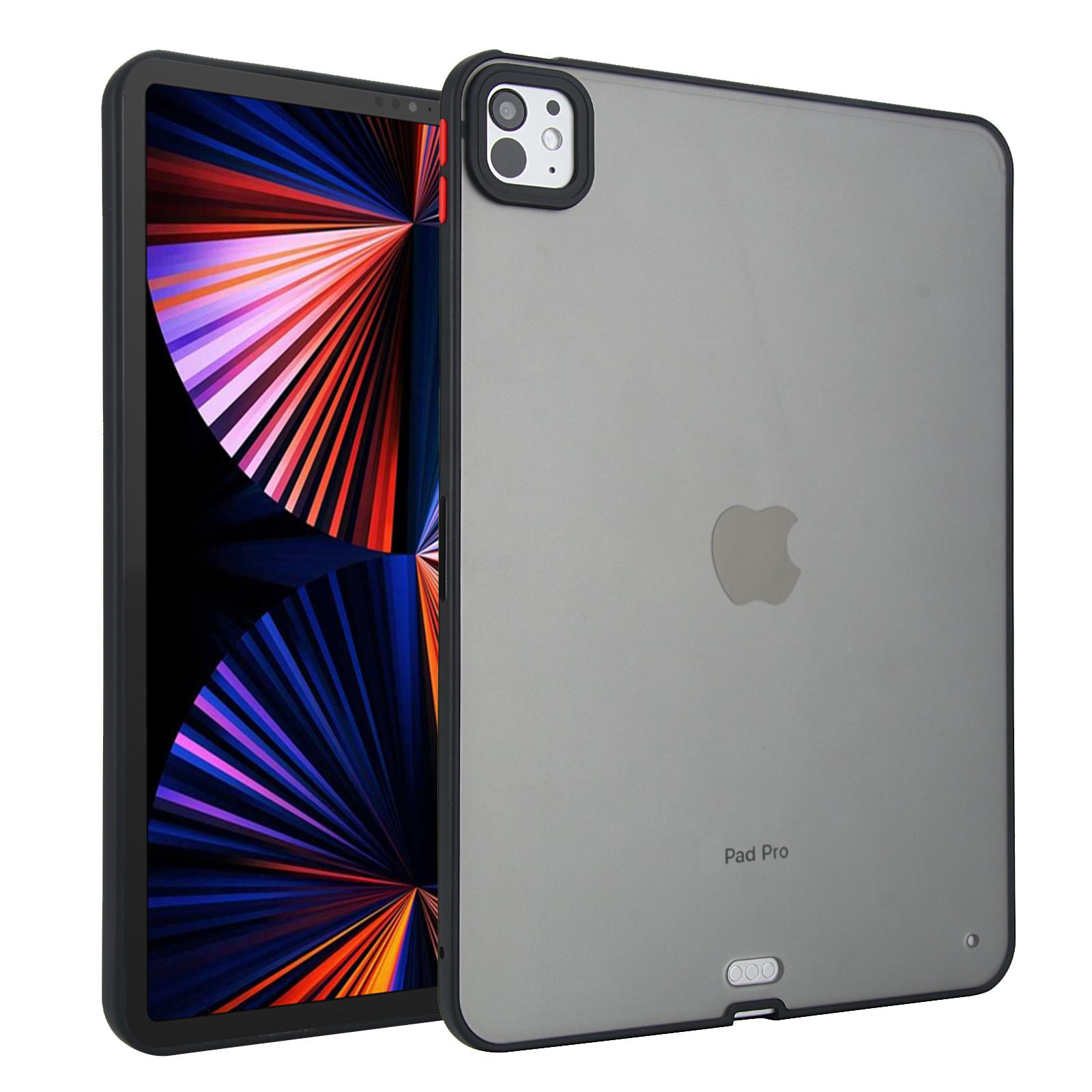 

For iPad Pro 11 (2024) Case Skin Touch Matte Acrylic TPU Shockproof Tablet Cover Black