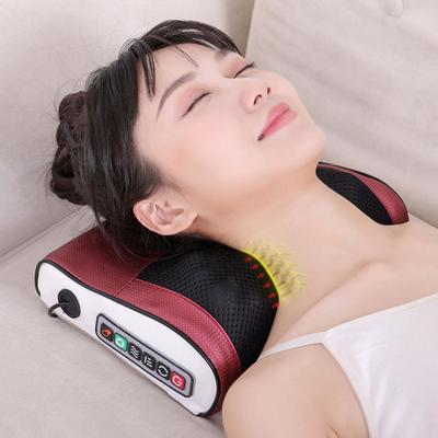 Electric Neck Massager Pillow with Adjustable Heat Compress Cervical Waist Vibration Massage Pillow Rechargeable Neck And Back Kneading Tool