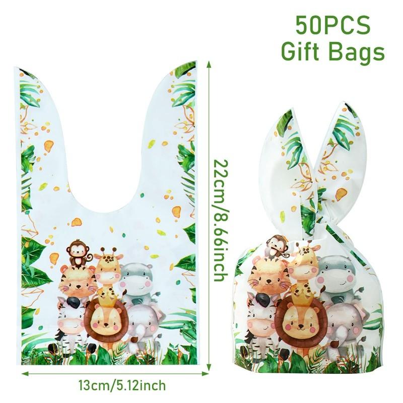 Jungle Animals Disposable Party Tableware Tablecloth Paper Plate Cup Wild One Birthday Party Decoration Kid Baby Shower Supplies