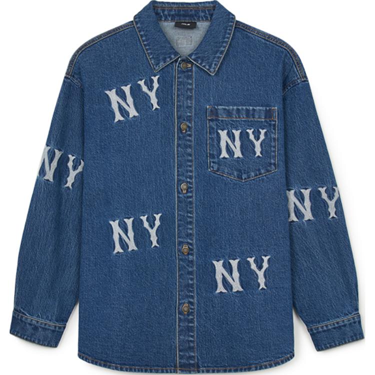 New MLB New York Yankees Denim Jacket Unisex Indigo 3ADRG0344-50INS