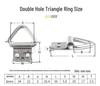 304 Stainless Steel Triangle, D-Ring, and Square Ring Buckle Hook for Truck Trailer Straps