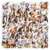 50 Unique Waterproof Watercolor Horse Stickers: Perfect for Phones, Cups, and Kids' Planners