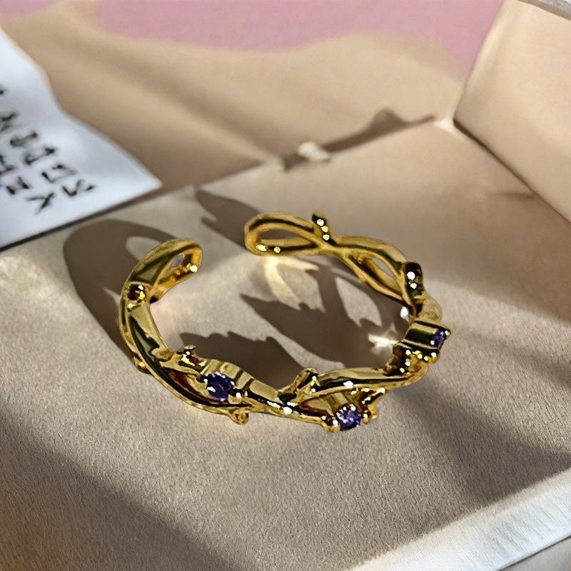 Blind Box Paar, Pfirsichblüten Tropföl Schmetterlingsring, Mittelalterliches Französisches Retro Nischendesign, Leichter Luxusring für Frauen