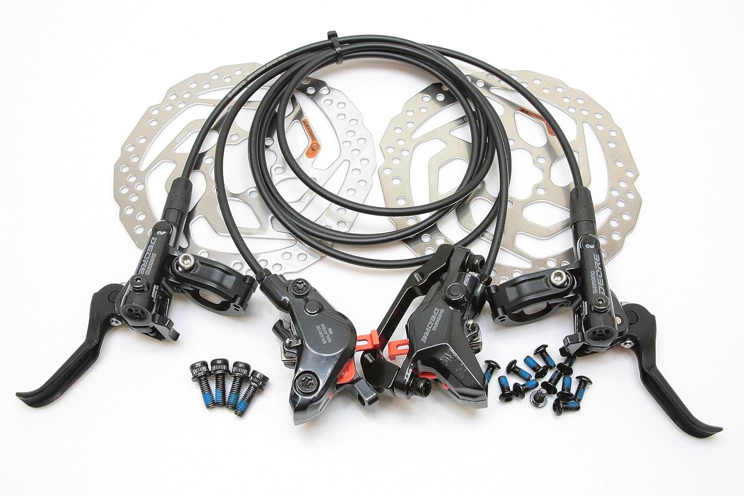 

SHIMANO DEORE Высокопроизводительный гидравлический дисковый тормоз с ротором Комплект передний и задний Черный BL-M6100 BR-M6100 SM-RT26