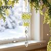 Decorative Gift Box Fillers Acrylic Pine Cone Pendant with Faux Crystal Drop, Christmas Tree Reusable Holiday Home Decor Hanging Ornaments,