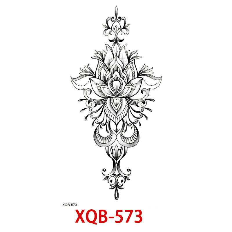 Small Full Arm Tattoo Sticker, Flower Letters, Plain Flower Tattoo Sticker Tattoo