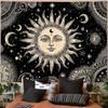 Tapestry Vintage Celestial Sun Moon Tapestries Starry Sky Wall Hanging Mystical Astrology Line Art Decor Bedroom Dormitory